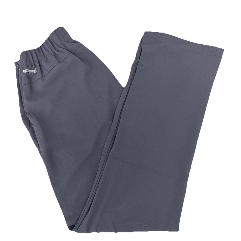 Grey's Anatomy Signature Women's GNP508 Flat Front Scrub Gray Pant Size Small NW